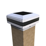 Solar Post Cap Light with Dual Light 3000K BICSGL-12-WW-B