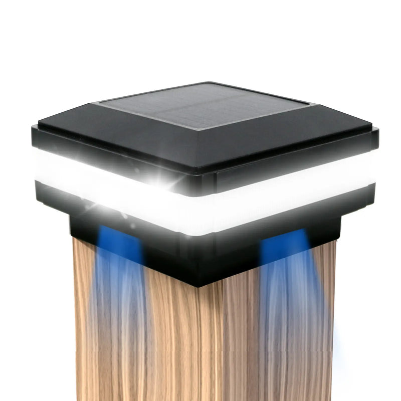 Solar Post Cap Light with Dual Light 3000K BICSGL-12-WW-B