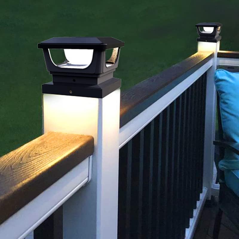 Solar Post Cap Lights for 3x3, 4X4 Posts - BLACK (2 PACK) BICSGL-12BLK Brighticonic