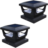 Solar Post Cap Lights for 3x3, 4X4 Posts - BLACK (2 PACK) BICSGL-12BLK Brighticonic