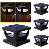 Solar Post Cap Lights for 3x3, 4X4 Posts - BLACK (2 PACK) BICSGL-12BLK Brighticonic