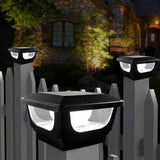 Solar Post Cap Lights for 3x3, 4X4 Posts - BLACK (2 PACK) BICSGL-12BLK Brighticonic